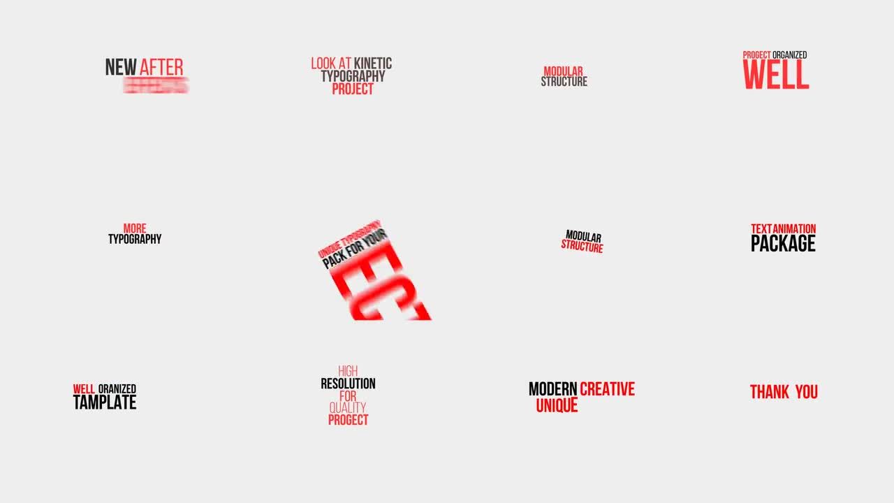 12个动态动画的全屏标题素材库精选AE模板