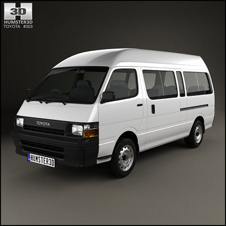 丰田Toyota HiAce Commuter 1992汽车素材之家精选3D模型
