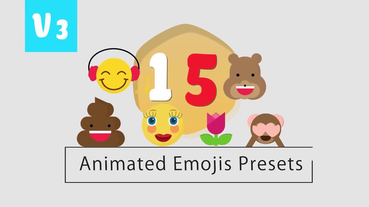 15个创造性动画表情符号素材库精选AE模板