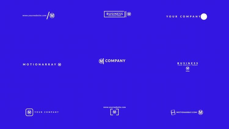 简洁徽标动态动画的素材库精选AE模板