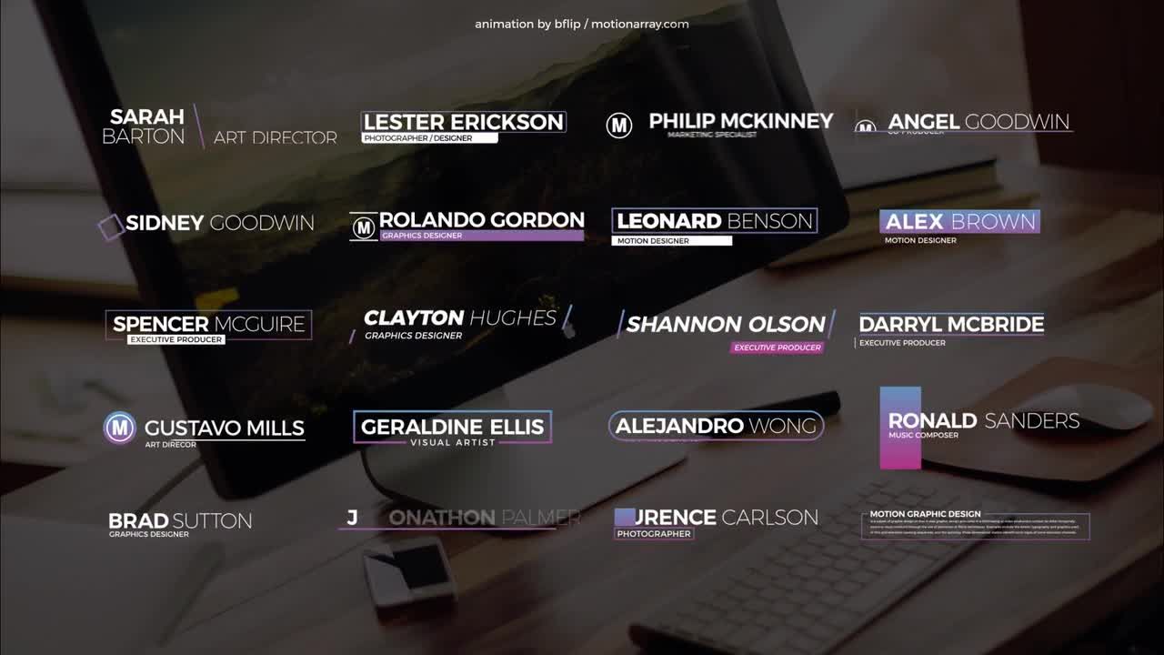 20个动态降低三分之二全屏标题素材库精选AE模板