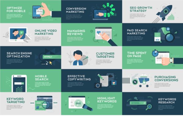 SEO数字营销主题Banner模板 SEO Marketing Banners