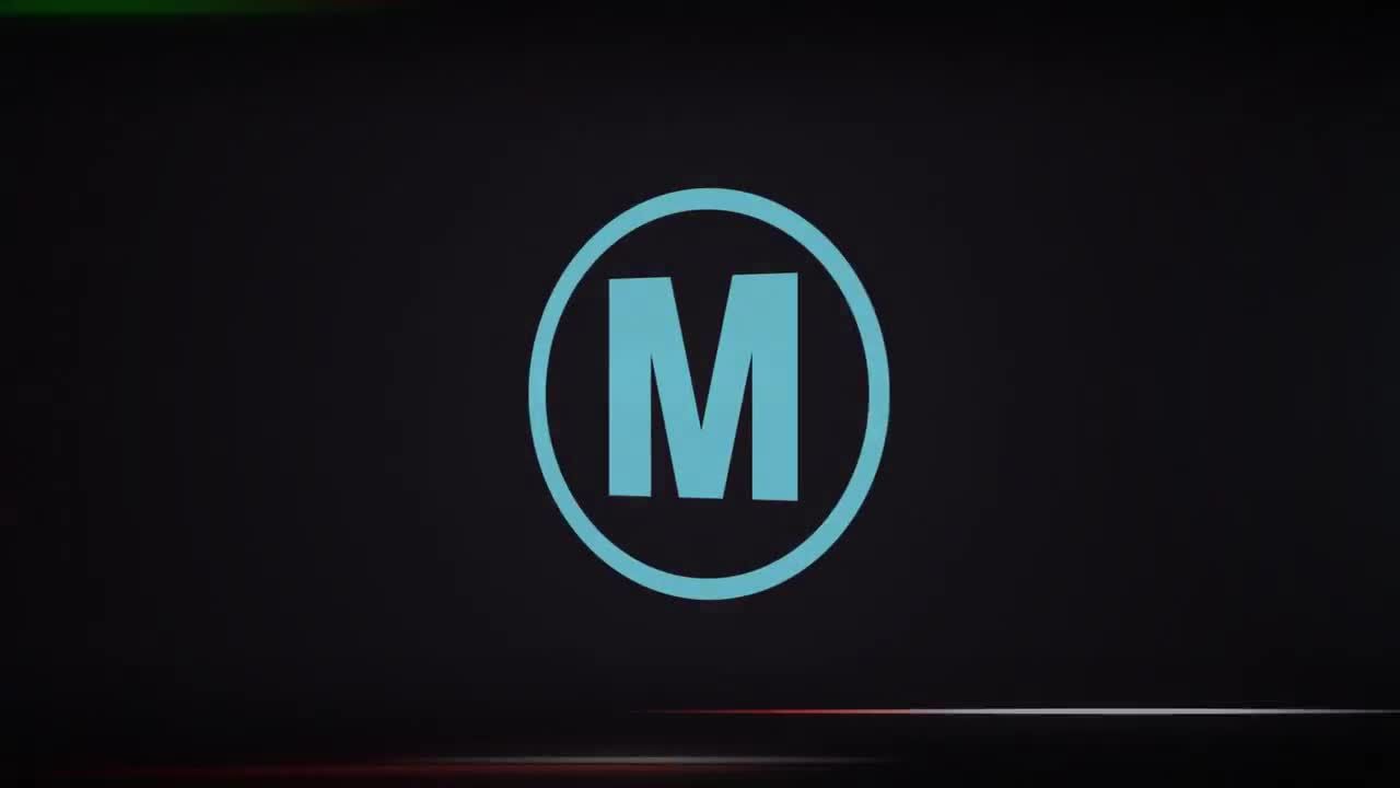 快速动画光条纹徽标显示素材库精选AE模板