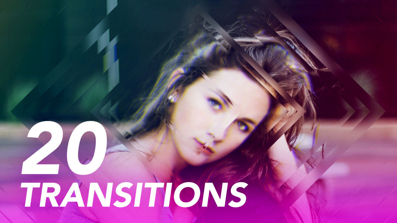 20个渐变和镜面样式过渡动画素材库精选AE模板