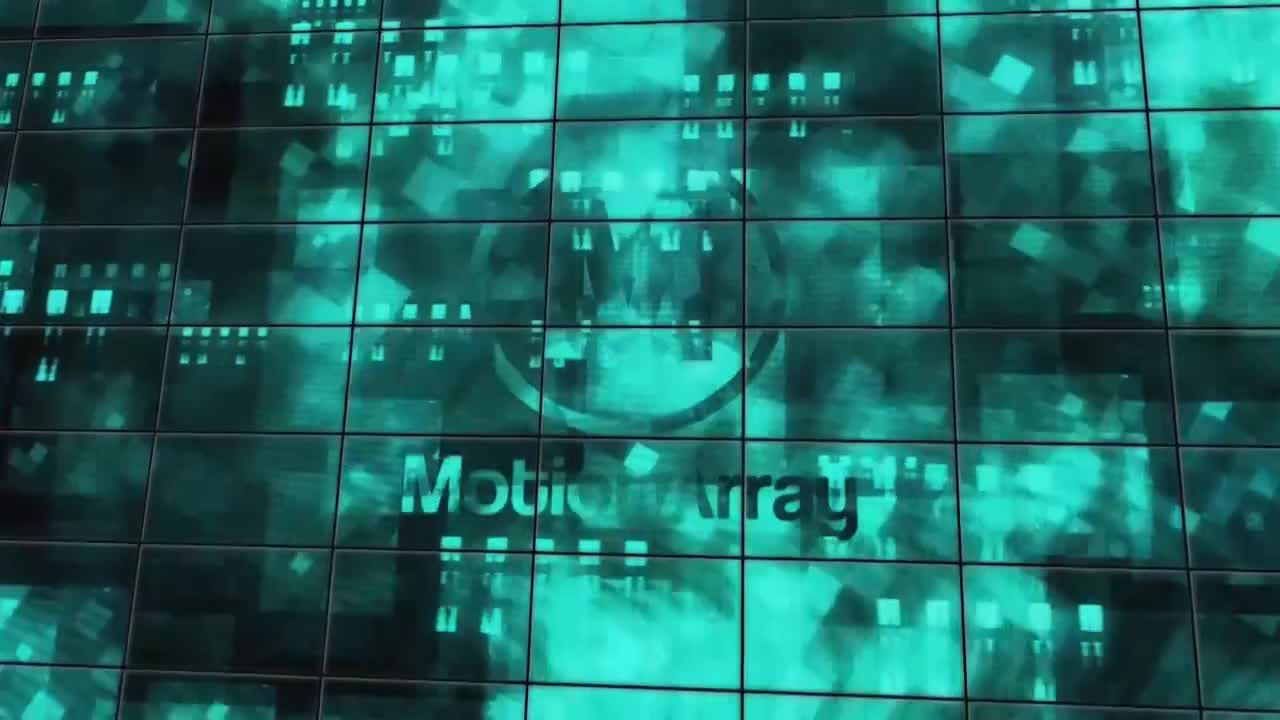 炫酷未来效果LED显示屏logo展示动画素材库推荐PR模板