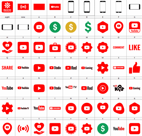 Font YouTube Color font素材之家精选英文字体