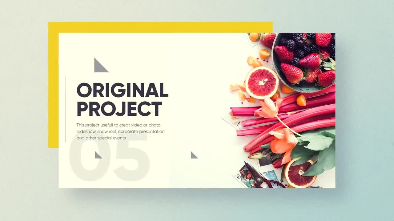 时尚创意的幻灯片杂志展示素材库精选pr模板