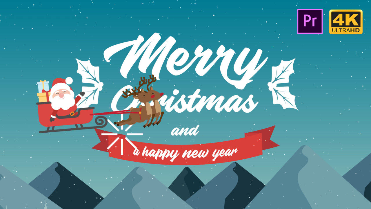 圣诞节高清动画素材库精选pr模板