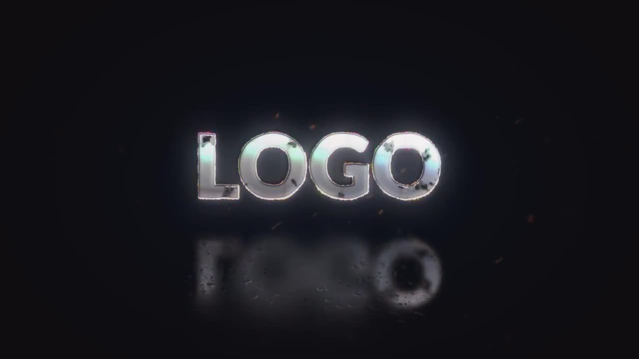 充满活力的广告动画笔触徽标显示素材库精选AE模板