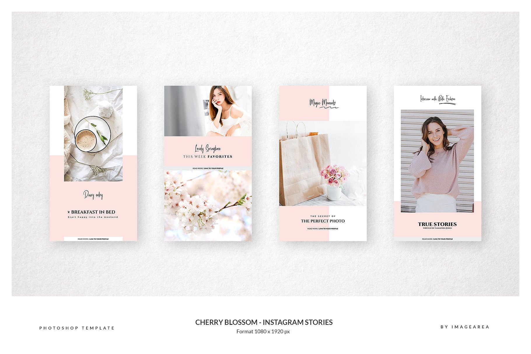 20个Instagram樱花主题故事贴图模板素材库精选 20 Instagram Stories Cherry Blossom插图(1)