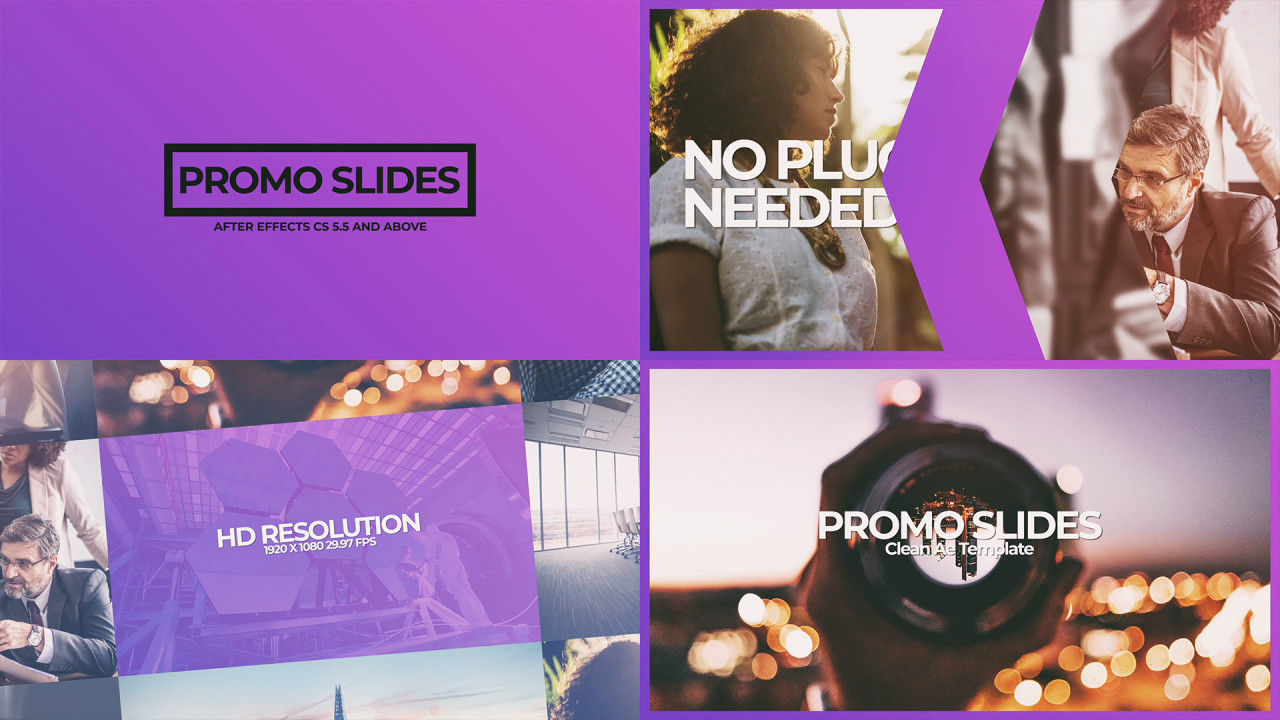 精美的图文旋转过渡促销幻灯片素材库精选AE模板