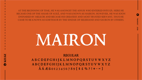 Mairon font素材之家精选英文字体