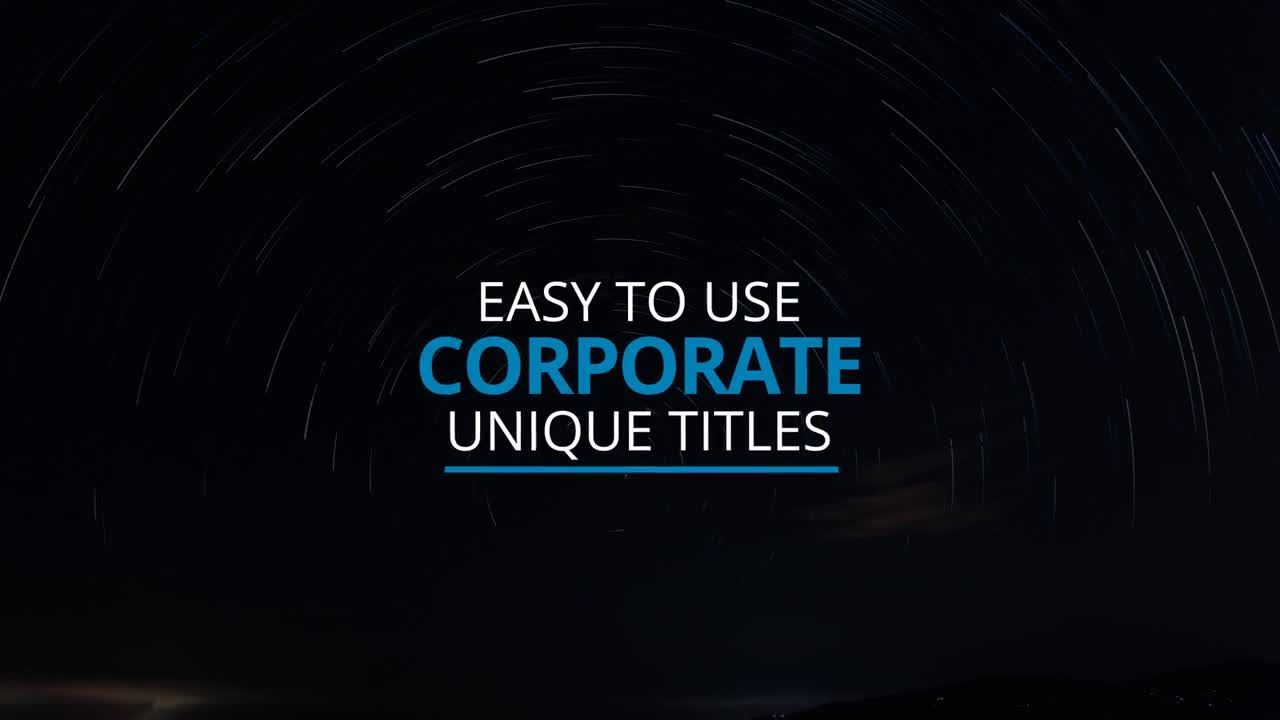 超现代流畅干净动态标题素材库精选AE模板