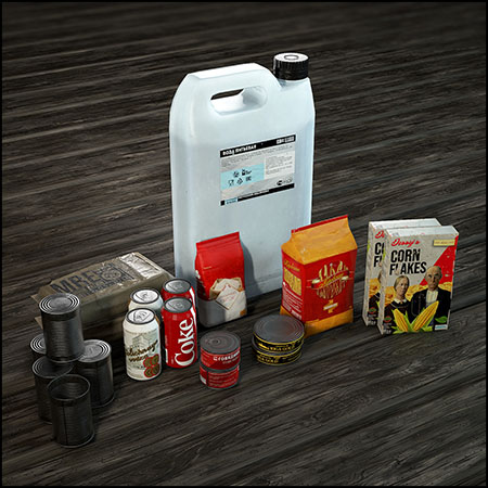 灌装食物饮料合集包素材之家精选3D模型