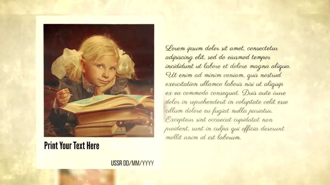 怀旧照片幻灯片素材库精选AE模板