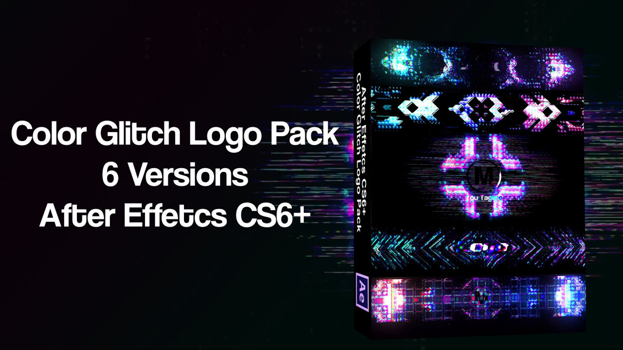 彩色故障标志包素材库精选AE模板