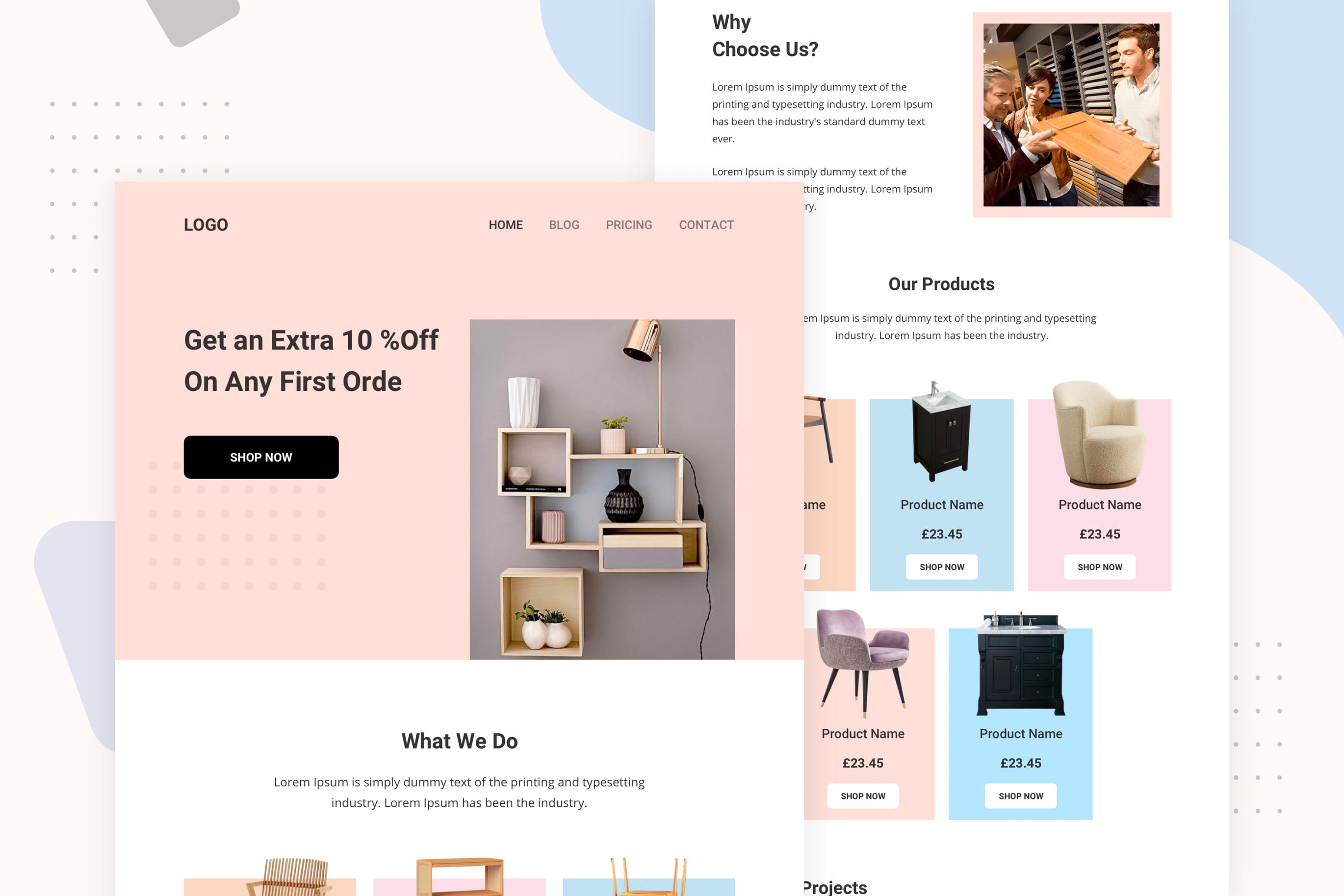 实木家具品牌推广EDM邮件营销模板 Wood Market – Email Newsletter插图