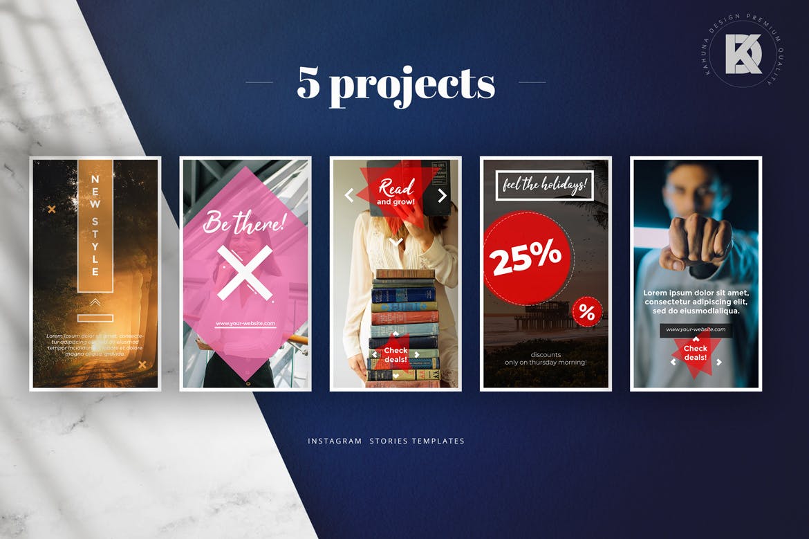 Instagram社交品牌促销广告设计模板素材库精选 Instagram Stories Pack插图(3)