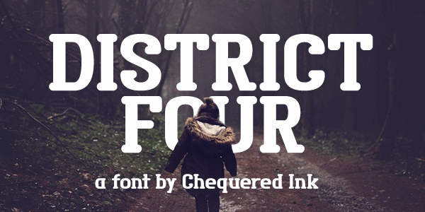 District Four font插图