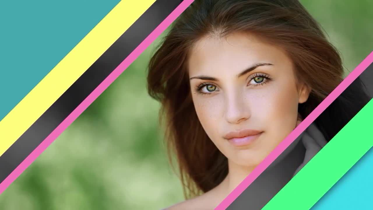 ae流行的色彩丰富的图文幻灯片模板