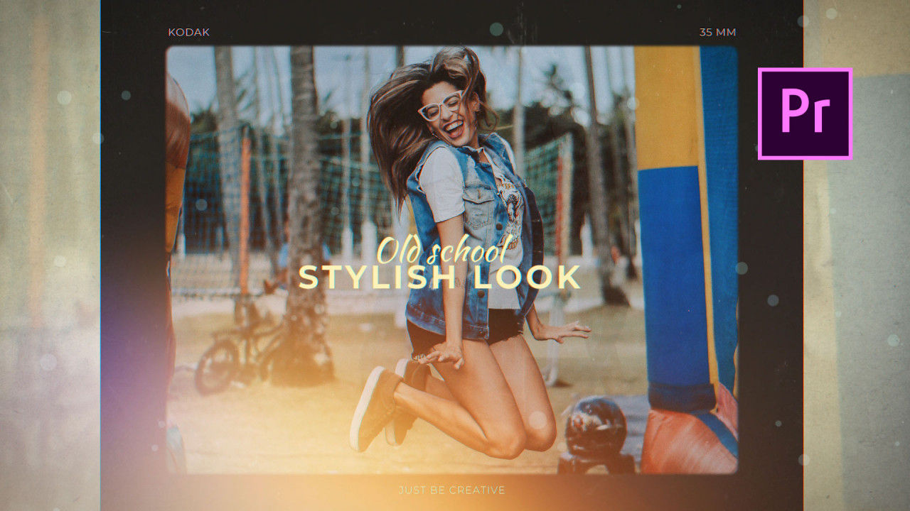 酷炫时尚的复古视频电影幻灯片素材库推荐PR模板