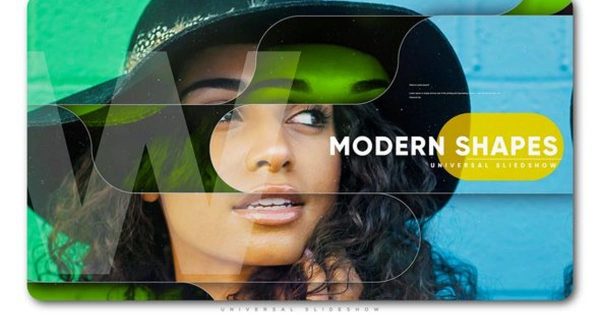 现代特殊几何图形拼图风格幻灯片视频转场特效素材库精选AE模板 Modern Shapes Universal Slideshow