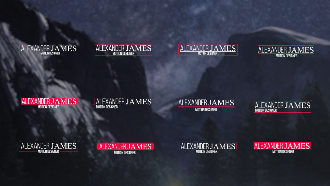 漂亮干净优雅下三分之二标题素材库推荐PR模板