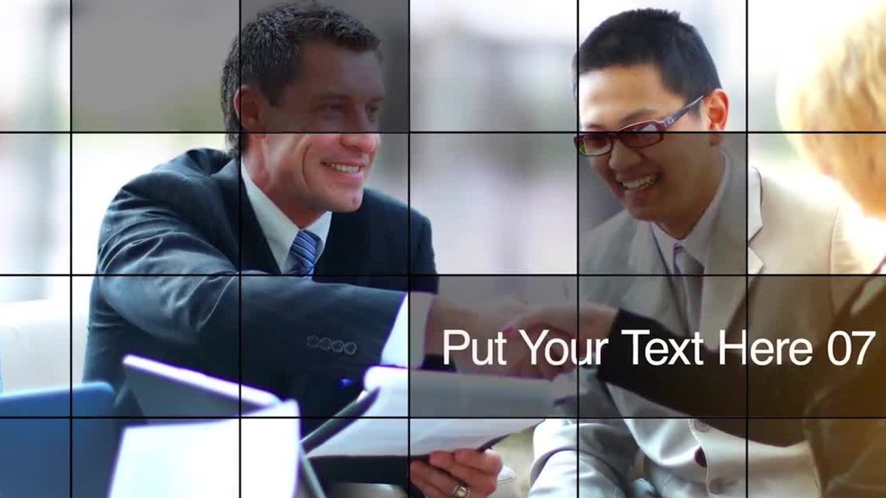 简洁时尚网格转场素材库精选AE模板