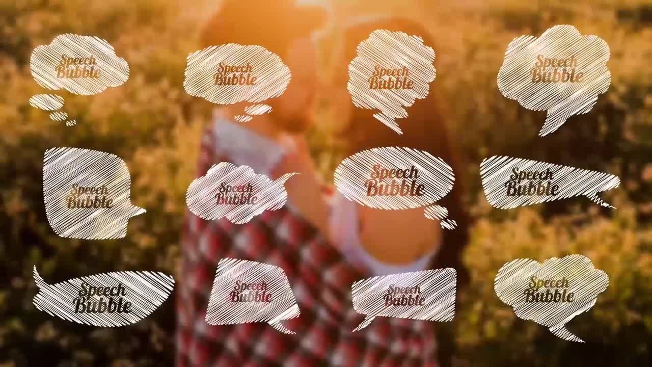 50个语音泡沫动画素材库精选AE模板