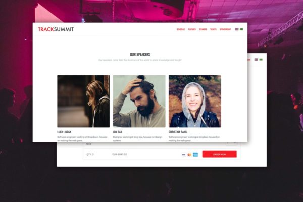 会议活动事件网站Drupal主题 Tracksummit