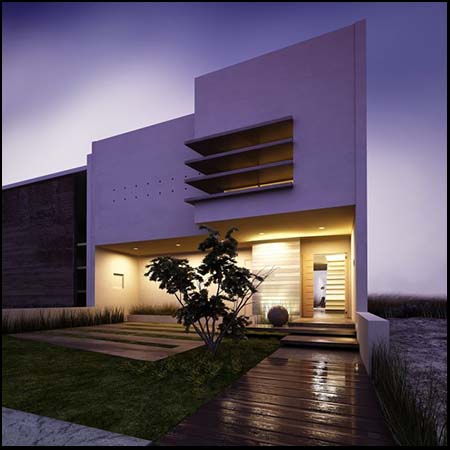 9款别墅室外场景素材之家精选3D模型