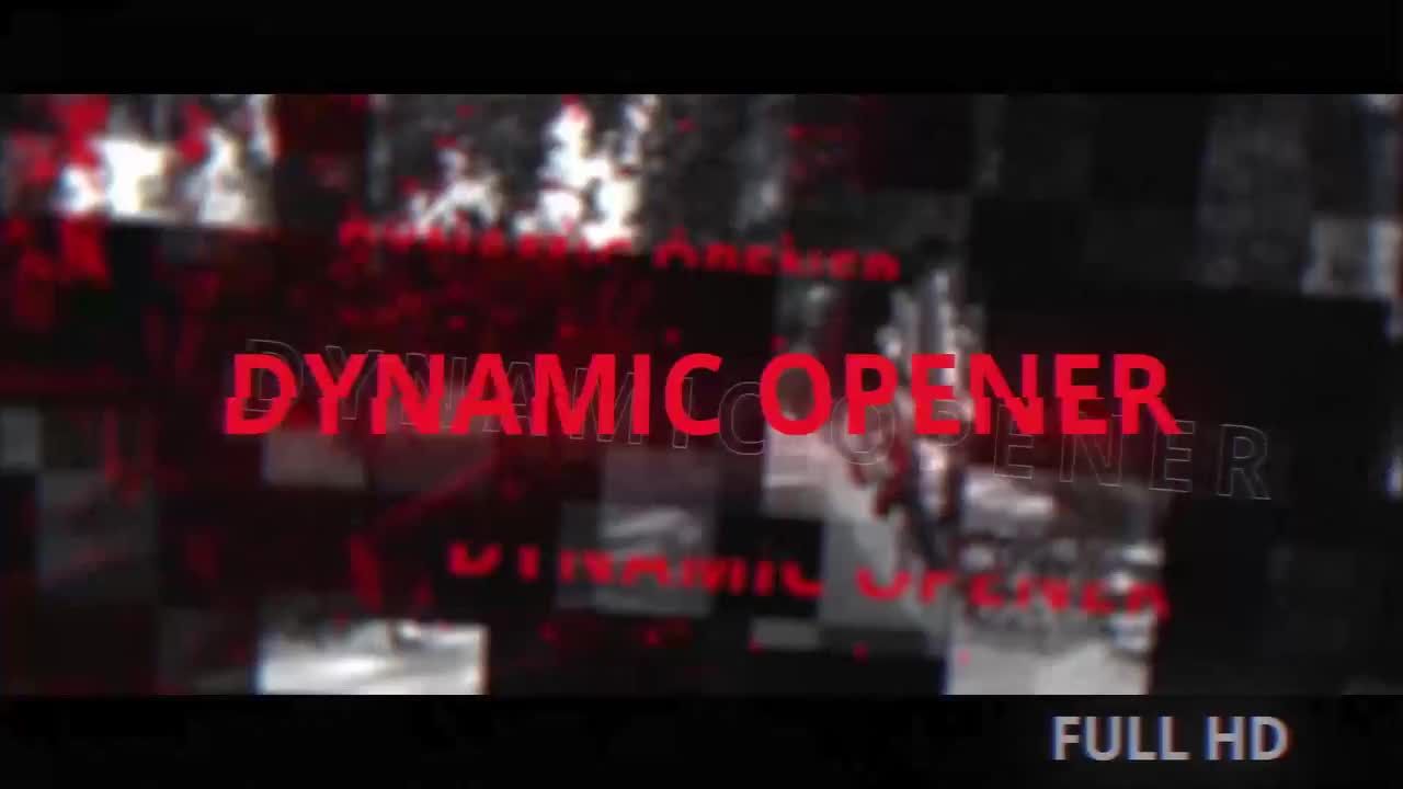 动态毛刺开场素材库精选AE模板