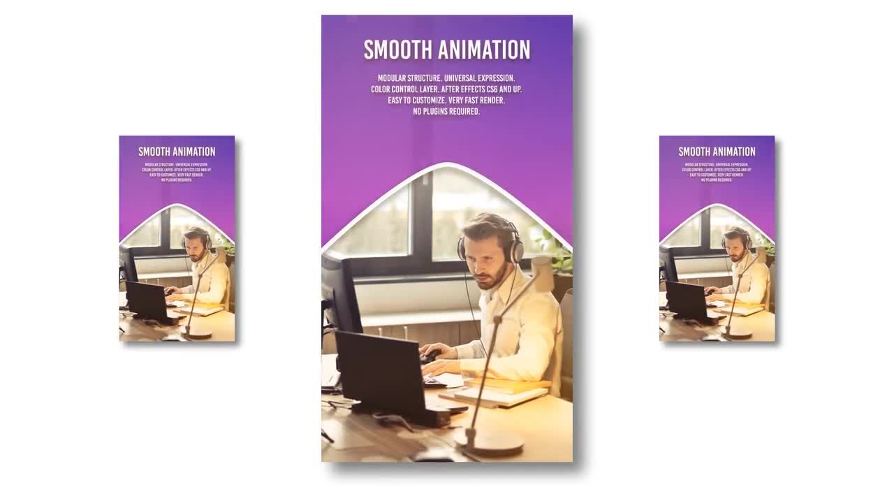 垂直企业幻灯片放映素材库精选AE模板