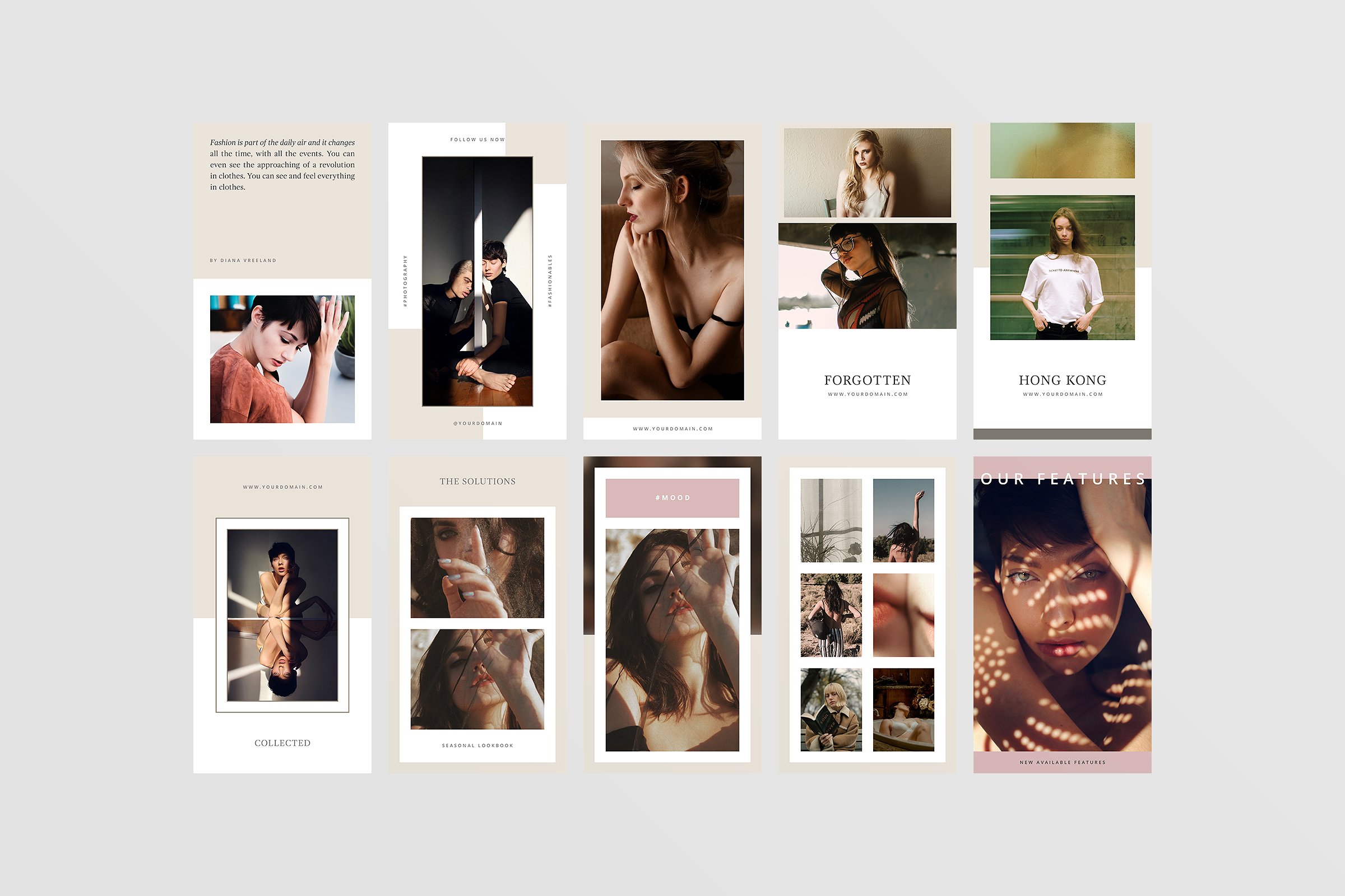 社交媒体时尚文章贴图模板素材库精选 Hong Kong Instagram Stories插图(7)