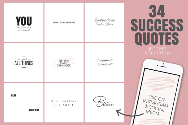 34款社交媒体引语模板素材库精选 34 Social Media Quotes (Motivation)