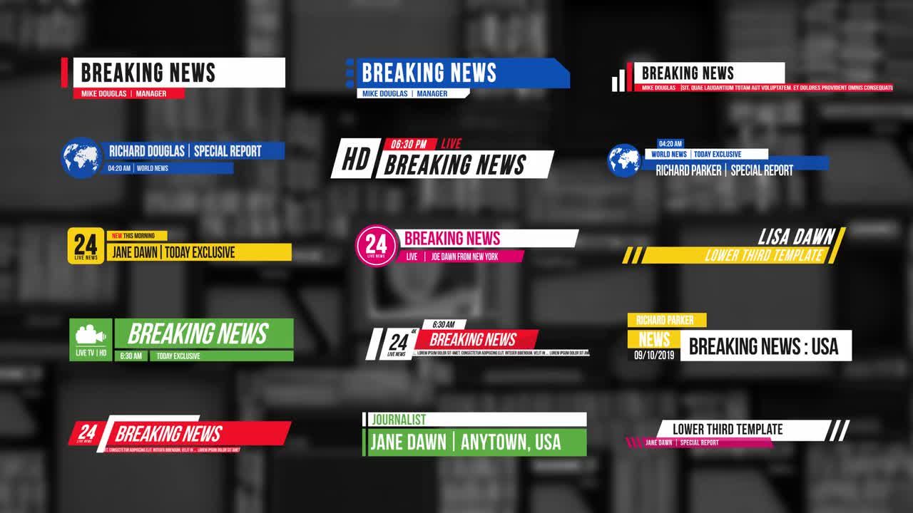 电视栏目字幕条动画素材库精选AE模板