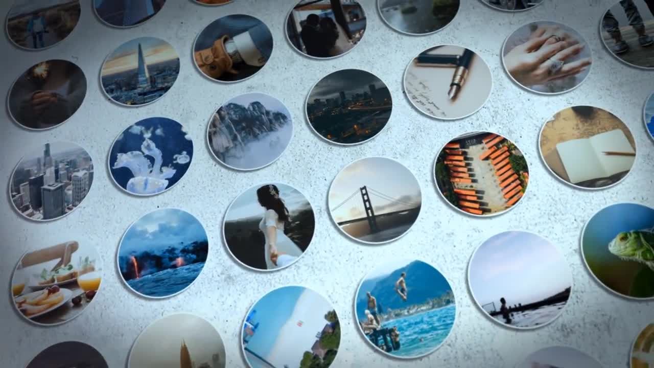 照片墙显示幻灯片素材库精选AE模板