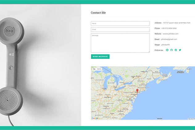 响应式创意个人求职简历网站设计模板素材库精选 MyVCard – Responsive & Creative Resume/CV/vCard插图(6)