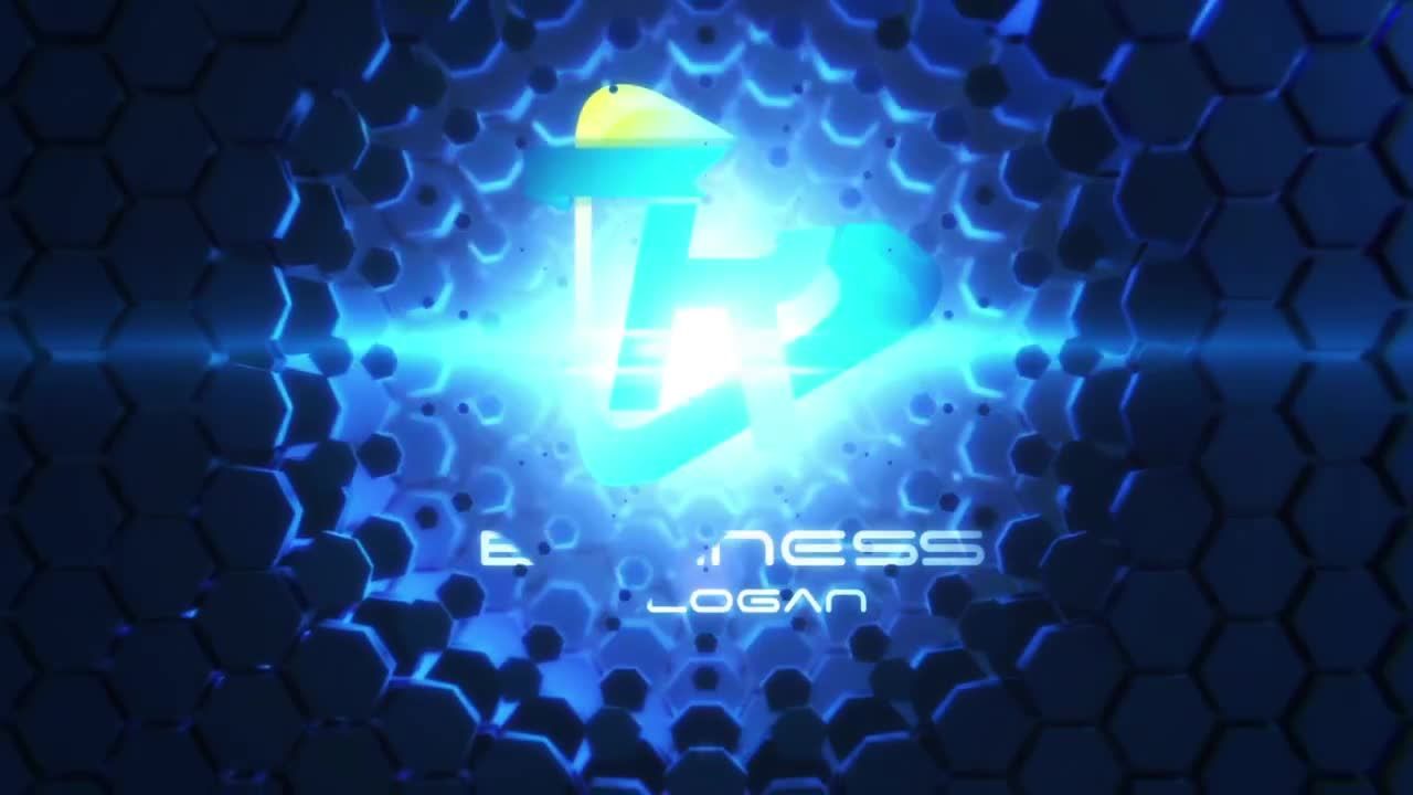 未来主义pr数字logo模板