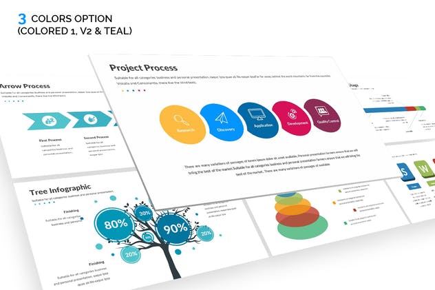 多用途数据信息图表类型PPT幻灯片模板 Omega Powerpoint Template插图(1)