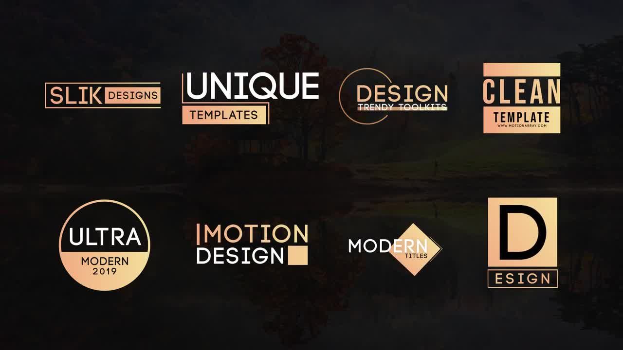 8个全屏标题动画动感影片素材库精选AE模板