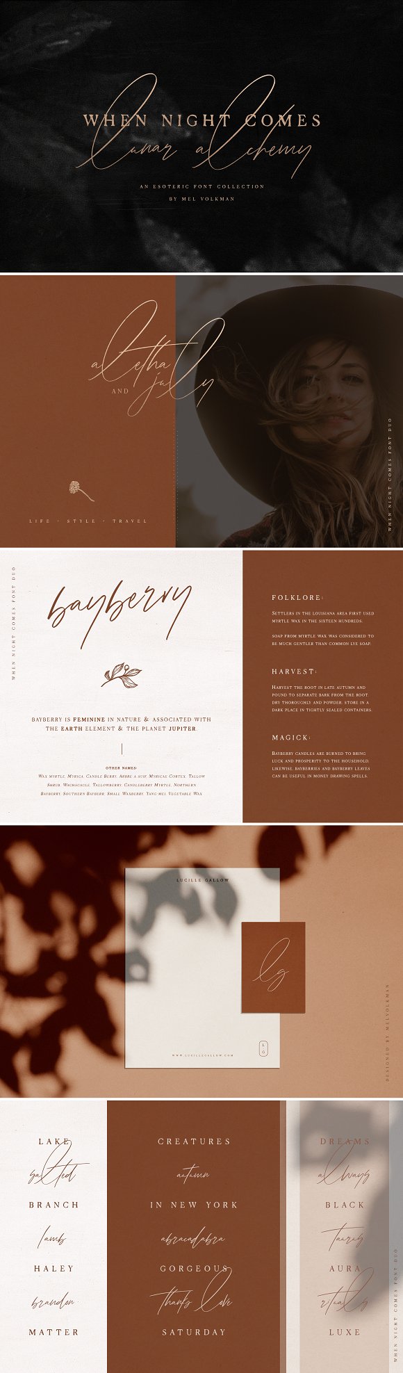 When Night Comes Font Collection插图