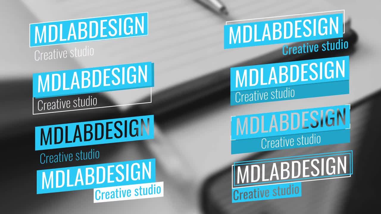 8个彩色商务风格标题字幕动画特效素材库精选AE模板