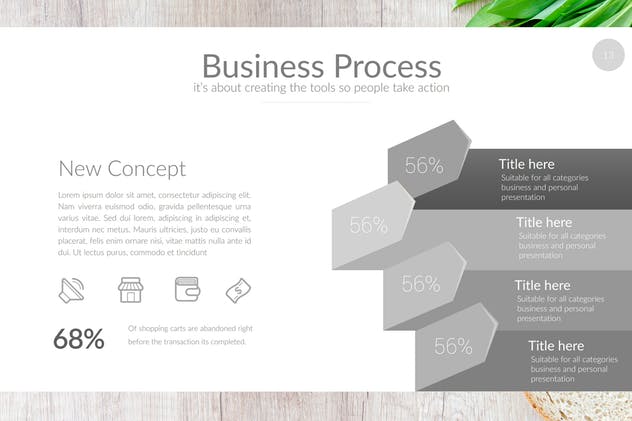 黑白设计风格项目规划PPT幻灯片模板 Black White Project Vol. 3 Powerpoint插图(4)