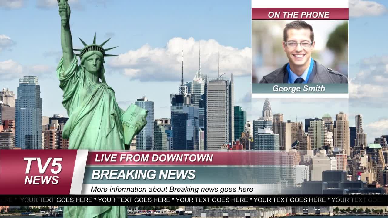 干净时尚创意的新闻广播标题素材库精选AE模板