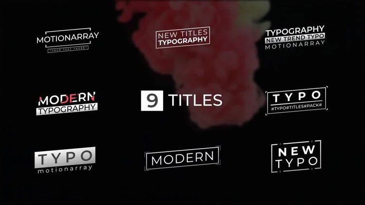 9款现代简洁的三分之二标题动画素材库精选AE模板