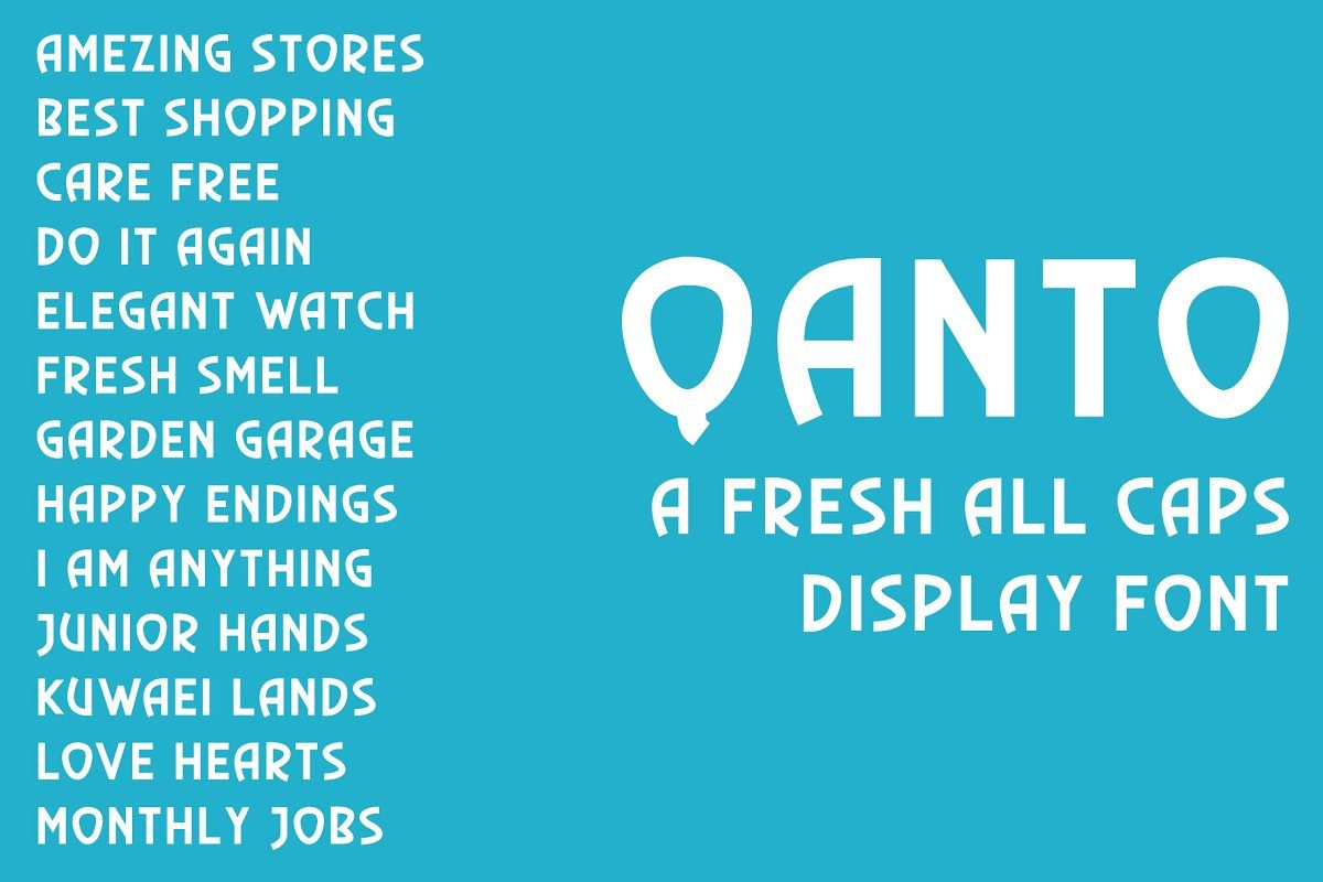 Qanto – Display Font素材之家精选英文字体