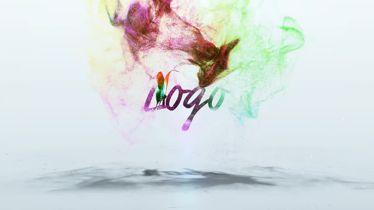 烟雾蝴蝶标志素材库精选AE模板