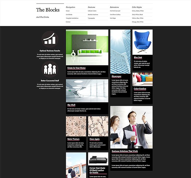 经典实用简约风Joomla主题模板素材库精选 Hot Blocks插图(2)