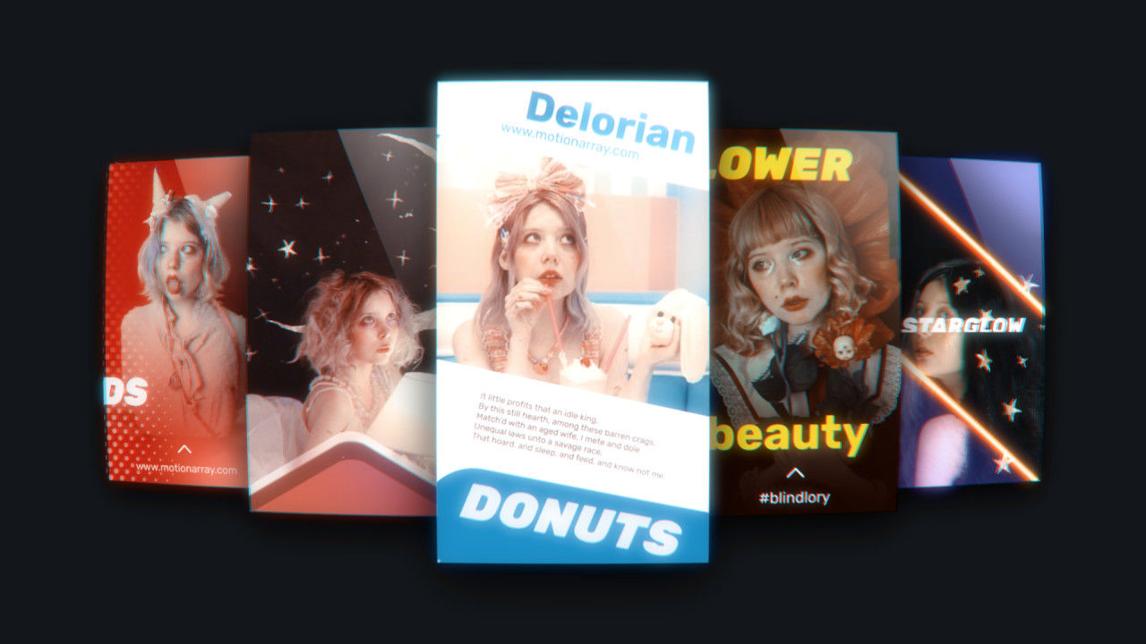 5个时尚的手机屏幕界面动画设计素材库精选AE模板